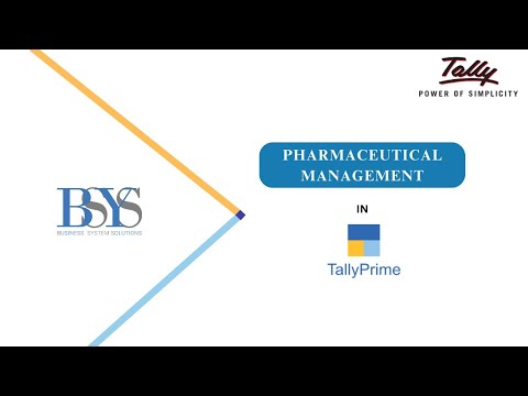 Tally Software for Pharmaceutical Sector | #Tallyprime #Customization #bsys #Pharma #Sector