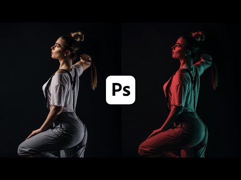 Dual lighting effect in Photoshop 2021 #Shorts
