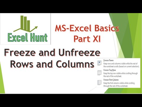 Excel Basics Part 11 !! Freeze Panes