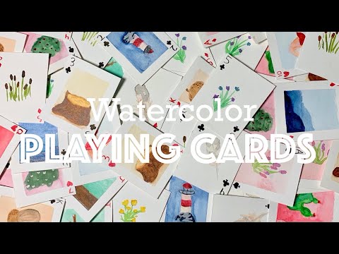 Painting Custom Playing Cards with Watercolors