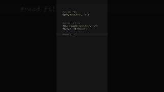 How to create, write and read file in Python #shortspython #python #pyhoncodeguru #codeguru