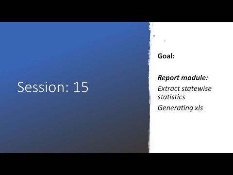 Python boot camp | Session 15 | Project: Report - get stats and generate XLS report