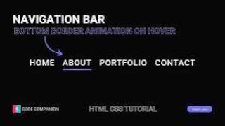 Bottom Border Navigation | Creative Navigation