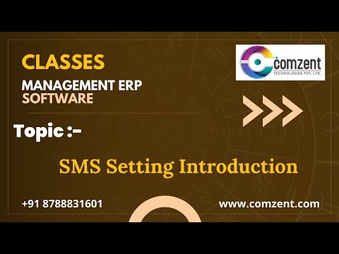 Classes Management ERP Software SMS Setting