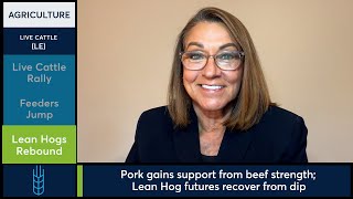 Live Cattle, Feeder Cattle, Lean Hog futures rally. 7/23/25