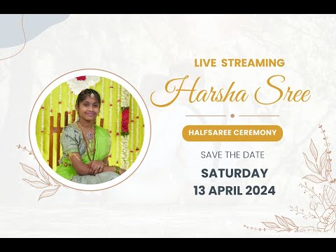 PONNAM HARSHA SREE | HALF SAREE CEREMONY | LIVE STREAMING | SR DIGITALS - 9951937555