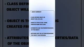 OOP in  seconds: Class, Object, Method, Attribute #shortsfeed #shortsviral #shorts