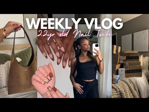 WEEKLY NAIL TECH VLOG ˚ʚ♡ɞ˚: life updates, amazon nail haul, ambassador brand deal + girl talk