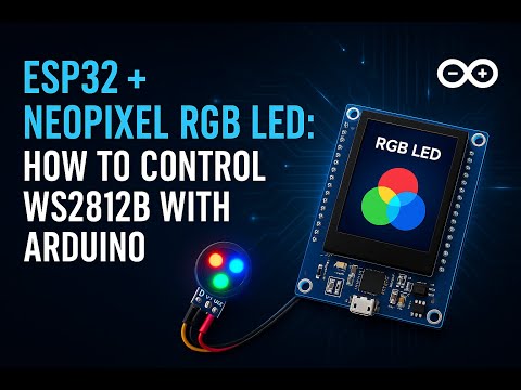 Tutorial: How to Use the Neopixel RGB LED on the ESP32 Board? #ESP32 #LVGL #Arduino