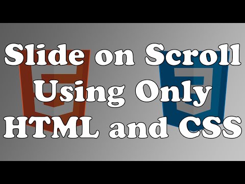 Slide on Scroll Using Only HTML and CSS (Quick 3 Minute Video)