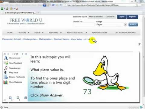 Free World U Working with Flashcards Video