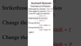 Formatting text in worksheet | text formatting in excel | keyboard shortcuts @HAKnowledgeZone
