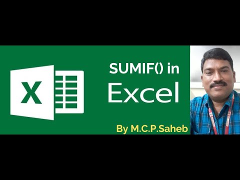Sumif( ) function in excel