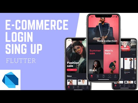 Flutter eCommerce App - Sign Up and Login UI