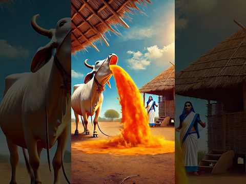 A Grandmother and the Magic Cow #ai #cartoon #ytshorts #story #aianimation