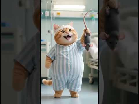 Nurse  on Duty: The Cutest Doctor in Town #CuteKitten ##HospitalHero #AdorableCat