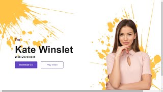 Portfolio Website in Html And CSS | Pure CSS Web Design Template | Personal Website in HTML & CSS