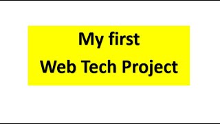 Web Technology Mini Project| Develop simple website using this steps| First Web Technology Project