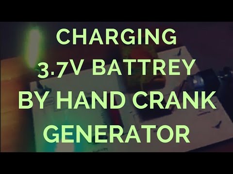 how to charge 3.7v battery from hand crank generator
