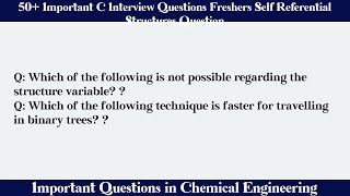 MCQ Questions C Interview Questions Freshers Self Referential Structures with Answers