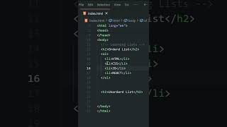 list create in html code , Html Series prat 5 #codingin17 #html