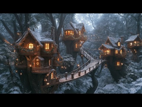 A Christmas Village in the Deep Woods 🎄 Where Jazz Meets Festive Charm
