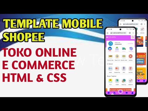 TEMPLATE Mobile Toko Online atau E-commerce dengan HTML CSS - WEB DESAIN ‼️