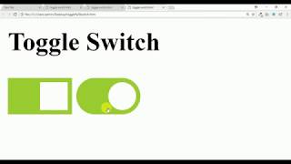 How to create Toggle Switch using HTML and CSS