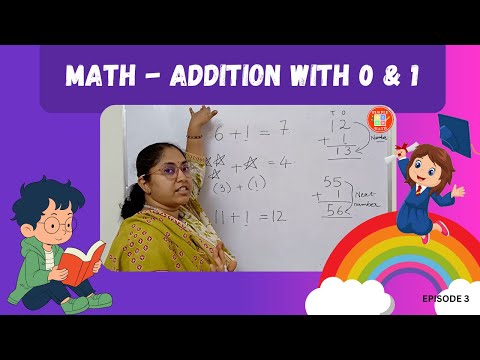 Numbers tutorial for beginners Basic Math: Addition with 0 and 1 | Fun and Easy for Kids!