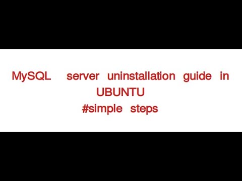 MySQL server removing guide in ubuntu