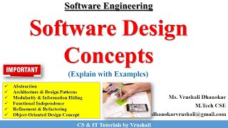 SE 22 : Software Design Concepts with Examples #softwareengineeringtutorials