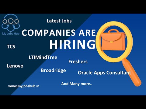 Latest Hot Jobs Freshers, Oracle Apps Consultants From My Jobs Hub