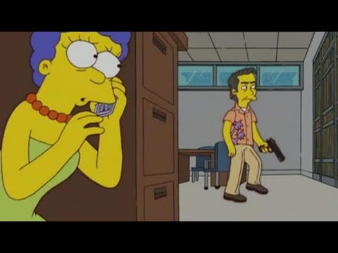 Marge falls into the hands of a robber