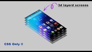 3D layerd screens with a |hover effect| by |HTML| and |CSS| only !!