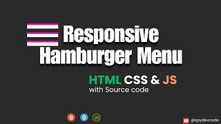 Mastering the Hamburger: Create a Responsive Navbar from Scratch! #javascript