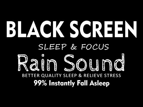 THUNDER and RAIN Sounds for Sleeping BLACK SCREEN | Sleep and Relaxation | Dark Screen Nature Sounds
