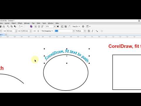 Fit text to path in Coreldraw