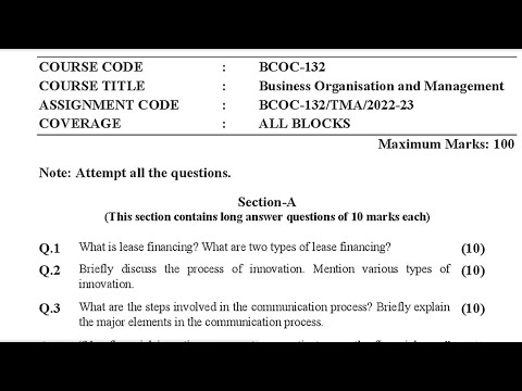 @ignouwithiqraar1309 BCOC132 Ignou Solved Assignment Available Here 2022-23. #Ignou #bcoc132Solved