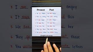 Tense Learning | Present - Past Tense 🔥 #english #grammar #education #learning
