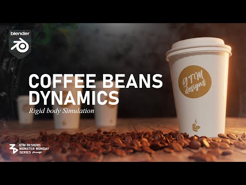 Create Rigid Body Dynamic in Blender | Coffee Beans