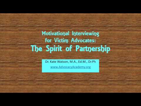 Motivational Interviewing Mini Lesson for Victim Advocates (Partnership)