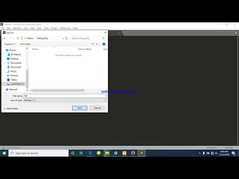 how to create php hello world