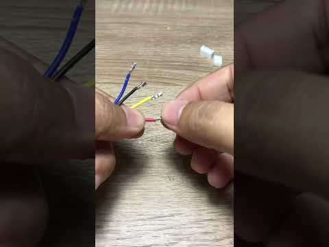 Cara Memasang Socket Connector Molex XH 4P 2.54mm #electronic #crimping #cable
