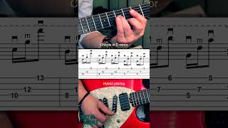 Chords in D minor with hybrid picking #guitarlesson #dailyguitar #shredguitar  #mitomars