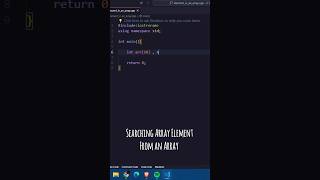 Searching an Array Element from an Array in C++  | Learn C++  #cpp #coding #ccode #ytshorts #ytviral