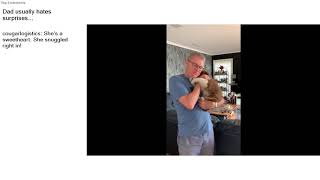 Top Reddit Video - Aww: Dad usually hates surprises...