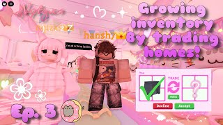 ༉‧₊˚✧ Growing my inventory by trading homes Ep. 3 #adoptme #adoptmetrading 