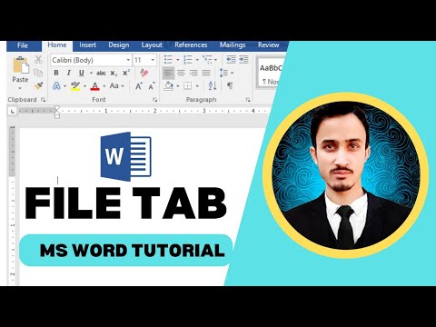 File tab in Ms word | Ms word full course | Ms word tutorial