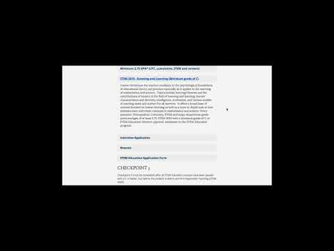 UTC STEM Education Checkpoints