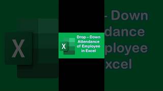 Drop Down attendance of employees  in excel #exceltips #computer #learncomputer #smarttricks